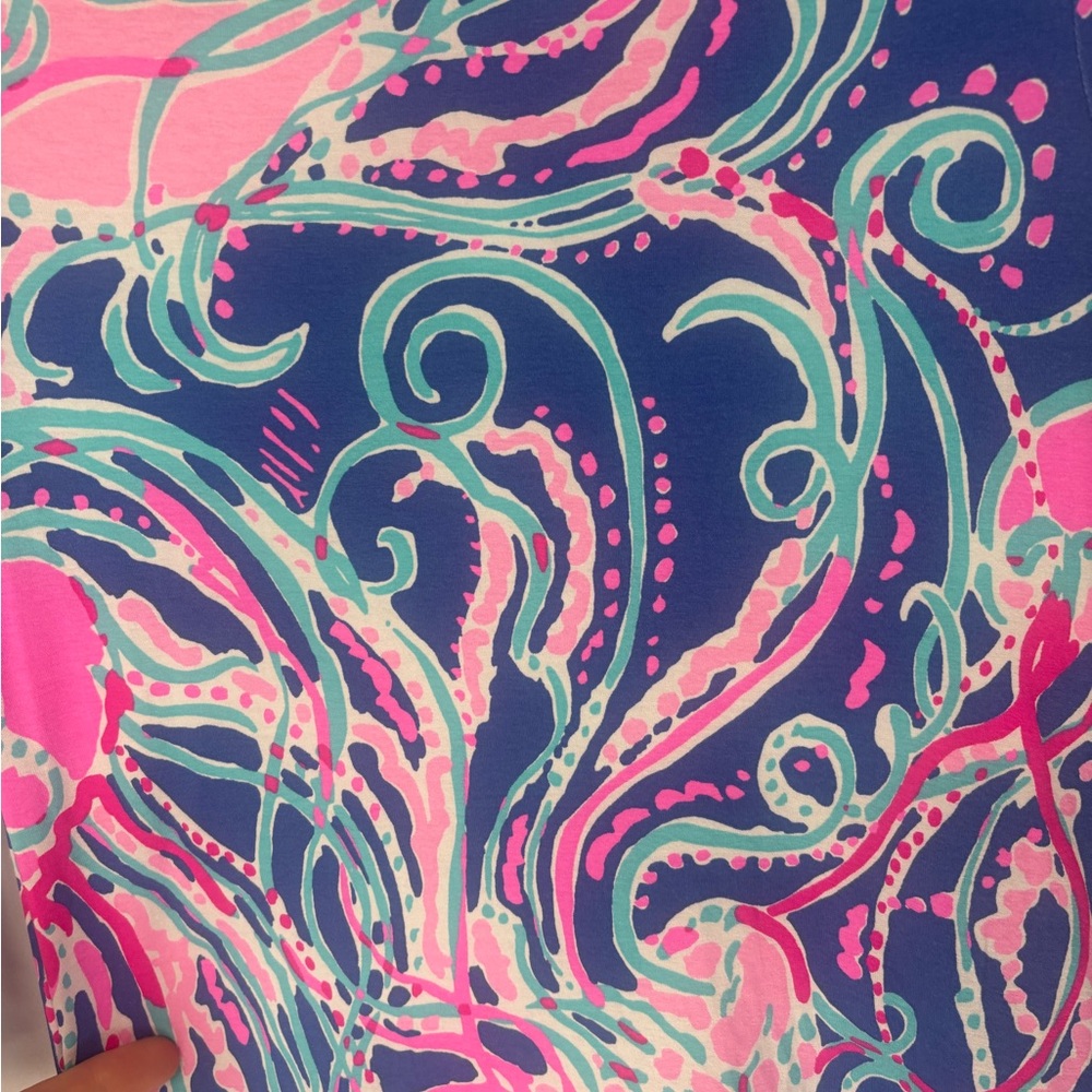 Lilly Pulitzer Colorful 3/4 Sleeve Mini Shirt Dress - Picture 4 of 7